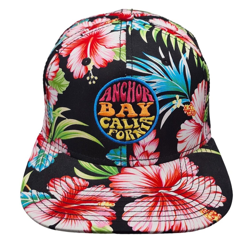 Anchor Bay California Hawaiian Hibiscus Floral Palm OTTO Snapback Hat Mendocino
